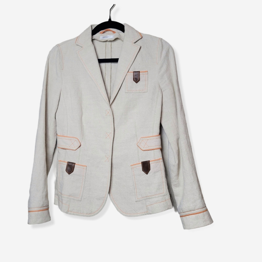Rivamonte MADE IN ITALY by BRUNELLO CUCINELLI Hemp/Cotton  Blend Blazer Size XS